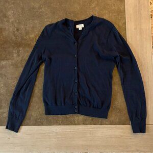 JCrew Navy Classic Cardigan (SIZE: small)